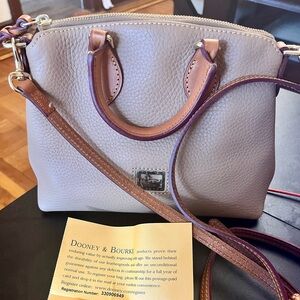 Dooney Bourke tan leather crossbody satchel NWOT